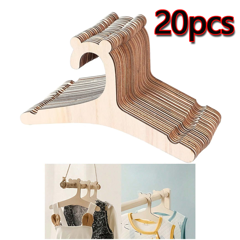Baby Clothing Hanging Rack - 5/10/20/50 Stuks Baby Kledingrek Schattige Beer
