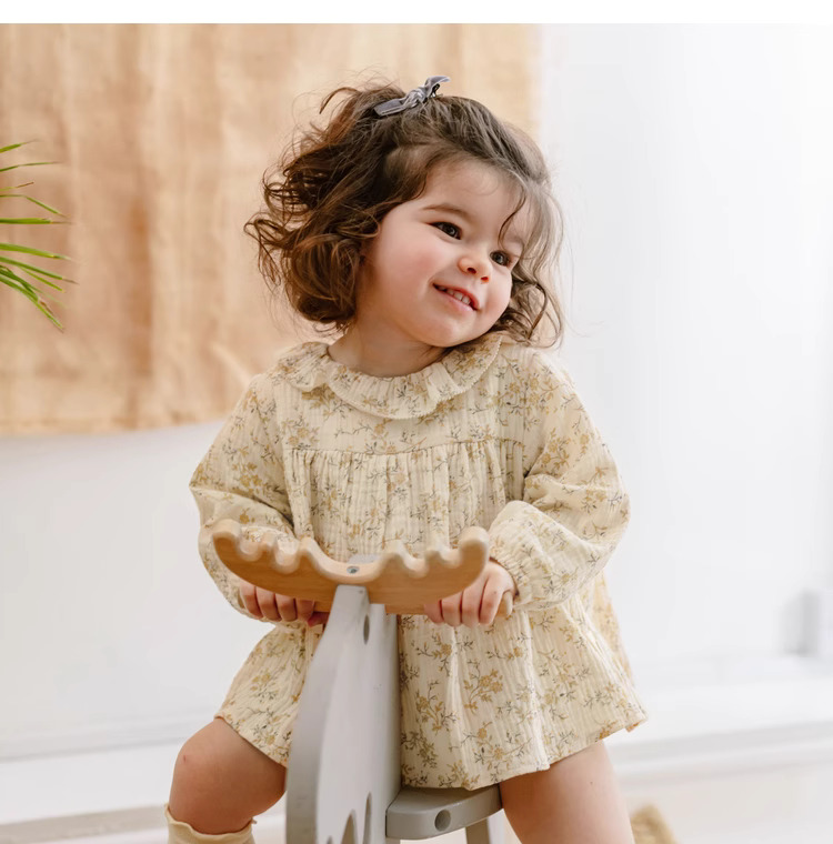 Bloemen babymeisje jurken lent - Baby Clothing Organic recensie en prijs